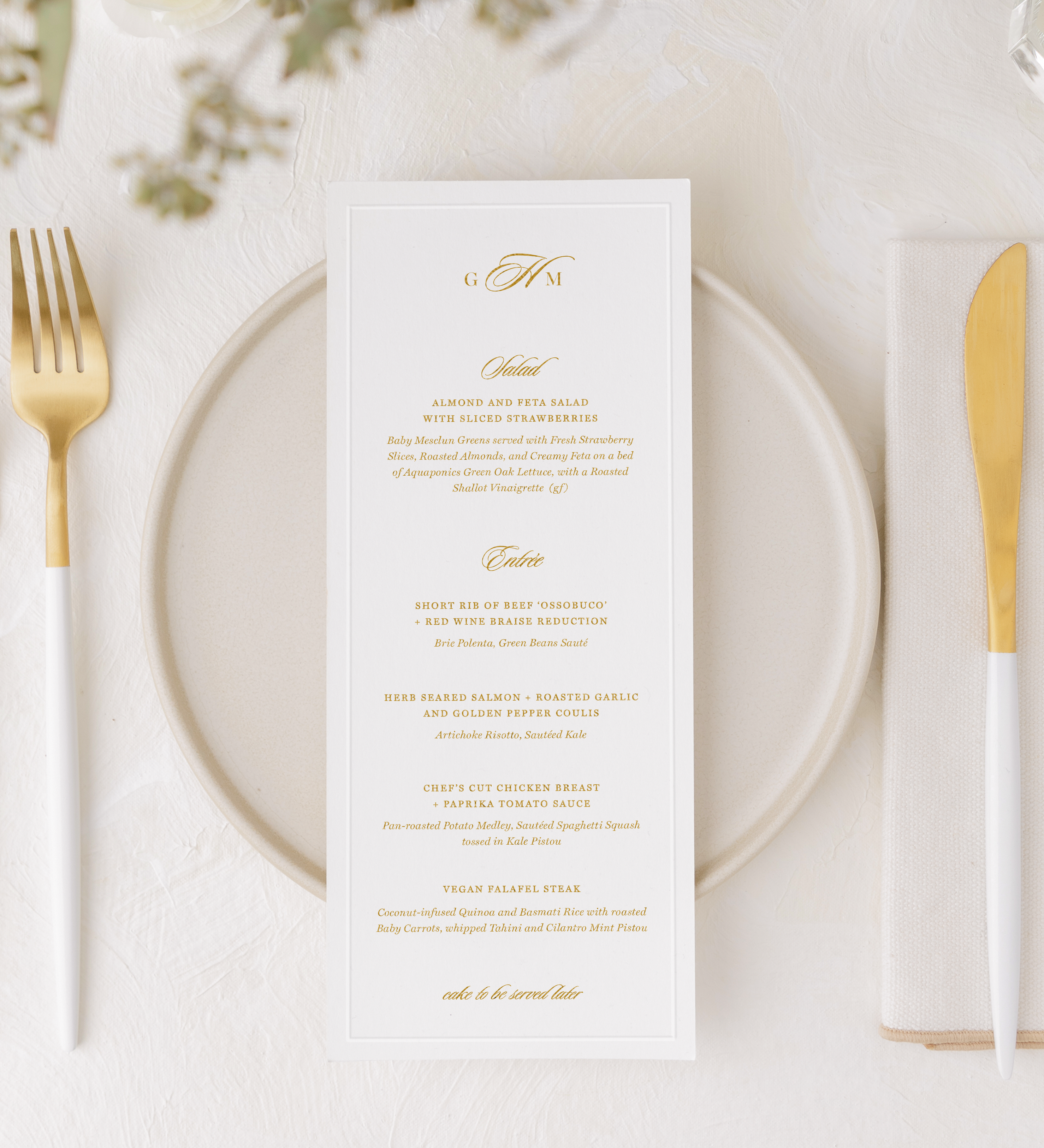 Grace • Menu