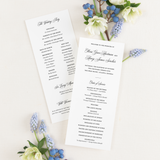 Olivia • Flat Ceremony Program